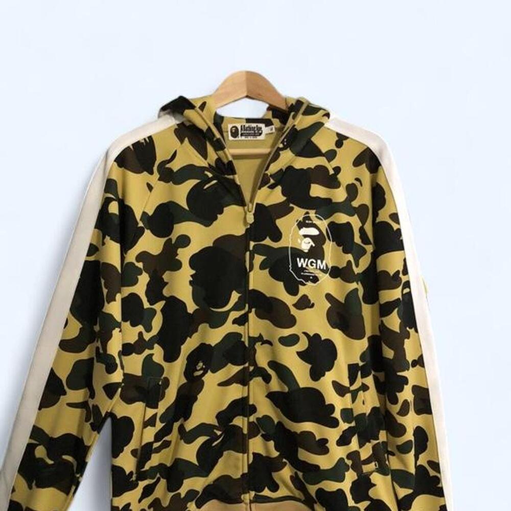 BAPE A Bathing Ape WGM Camo Full Zip Hoodie – Men’s XL